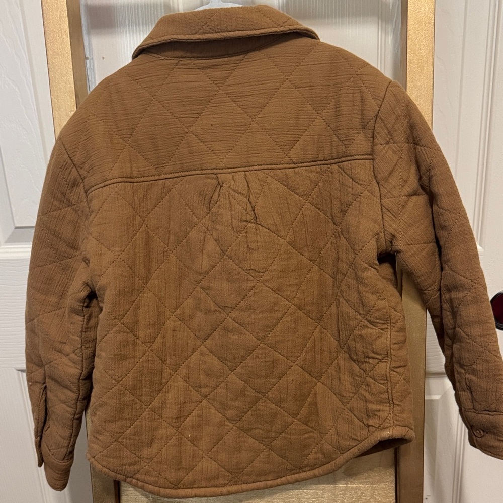 Warm Tan Quilted Kids Jacket - Picture 2 of 2